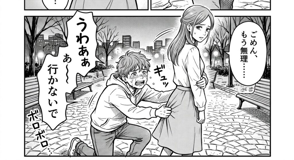 フラれた後に泣きつく人