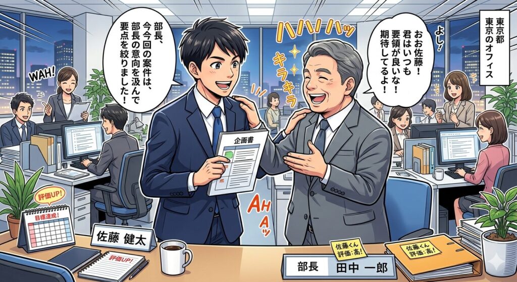 上司をうまく扱う人